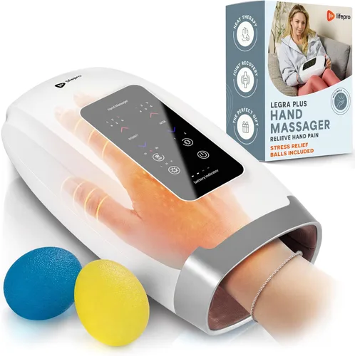 Miniatura 10 de LifePro Legra - Masajeador de manos con calor y compresión, masajeador de dedos, muñeca y palma con 5 modos, terapia de punto de presión para manos