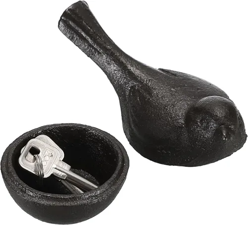 Miniatura 9 de Sumnacon Ocultador de llaves de repuesto para exteriores, bonito pájaro, decoración de jardín, soporte para llaves secretas para patio, porche
