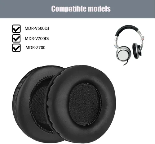 Miniatura 2 de Almohadillas de repuesto compatibles con Sony MDR-V700DJ V700 DJ MDR-V500DJ V500 DJ/Pioneer HDJ1000 HDJ2000 HDJ1500 Auriculares Soft Protein Leather