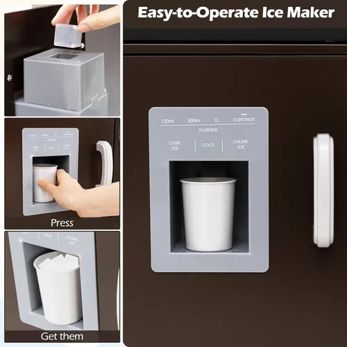 Miniatura 4 de Costzon Cocina de Esquina de Juguete con Luces, Sonidos, Gran Juego de Cocina de Pretensión con Pizarra, Microondas, Accesorios de Cocina, Juguete