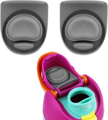 Miniatura 8 de 2 piezas de tapa superior para botella de agua compatible con Owala FreeSip 24 oz 32 oz, piezas de sellado de repuesto, tapón de silicona, Rosa