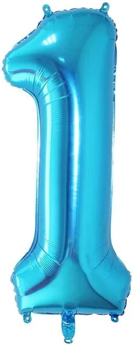 Miniatura 10 de Globos de números grandes del 0-9, color azul, 40 pulgadas, kit para decoraciones de fiesta de cumpleaños y baby showers para inflar con helio
