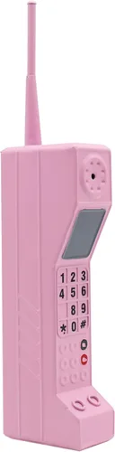 Teléfono Falso de Utilería Retro, Teléfono de los Años 90 para el Hogar Rosa
