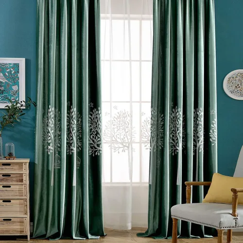 VOGOL Cortinas de franela suave bordadas con ojales, paneles térmicos opacos para teatro, cortinas de oscurecimiento de habitación para dormitorio,