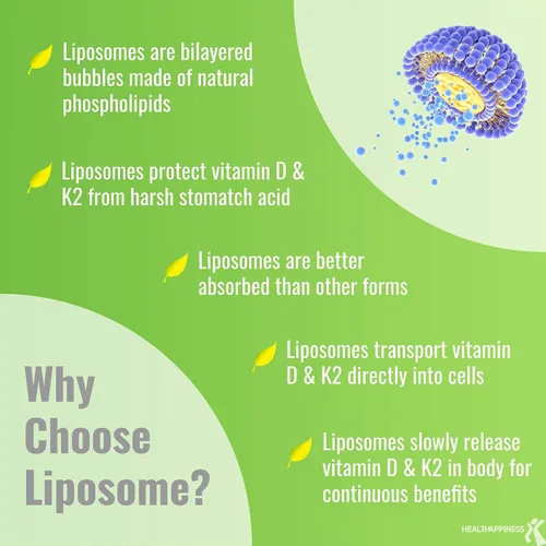 Miniatura 3 de UpNourish Liposomal D3 y K2 MK-7, absorción avanzada para una salud ósea óptima e inmunológica, suministra 5000 UI 125 mcg de vitamina D3 y 100 mcg