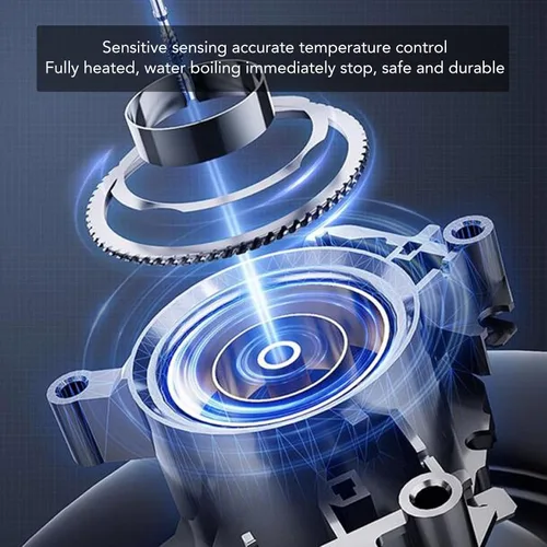 Miniatura 8 de Zerodis Hervidor eléctrico, hervidor de té de ebullición rápida de 2 litros con forro de acero inoxidable, apagado automático, caldera de agua