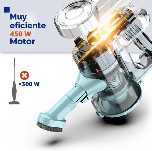 Miniatura 2 de Roomie Tec Aspiradora de Varilla con Cable - 450W, Ligera 2 en 1 de Mano con Potente Succión, Filtro HEPA sin Bolsa, Gran Capacidad de Polvo, Cable