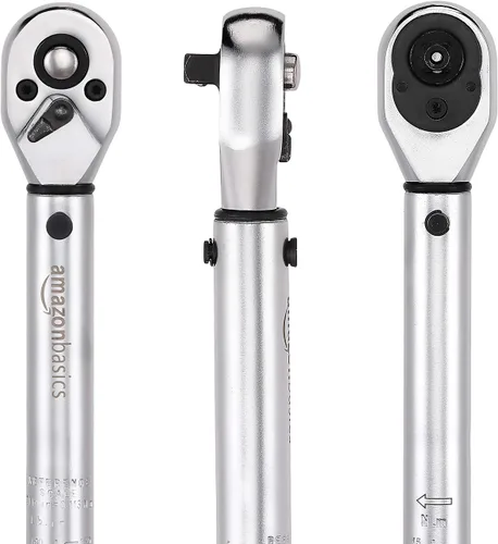 Miniatura 4 de Amazon Basics Llave dinamométrica de clic de transmisión de 1/4 de pulgada - 20-150 libras-pulgada, 2.5-15 Nm