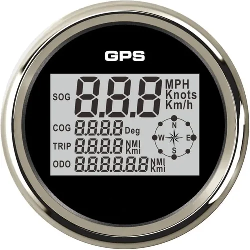 Miniatura 2 de ELING Kit de velocímetro digital GPS de 3.346 in, 0.0-620.7 mi/h MPH nudos, curso de trímetro para coche, Go Kart, ATV, moto