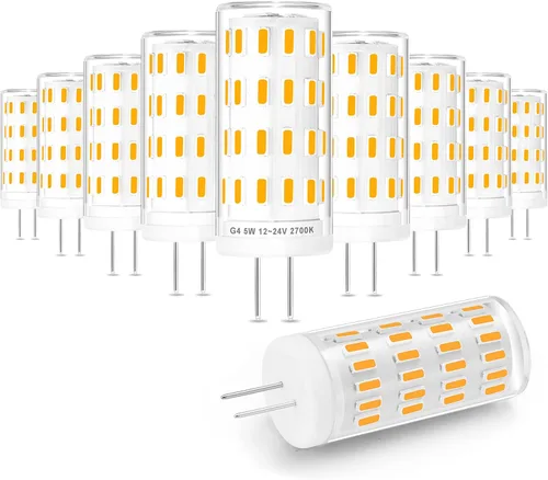 Miniatura 9 de Ziomitus - Bombillas LED G4 10W-20W T3 Halógenas 12V para Paisajismo de Reemplazo, Base JC de Bi-Pin G4 1.5W AC/DC 12V para RV, Luz de Clóset