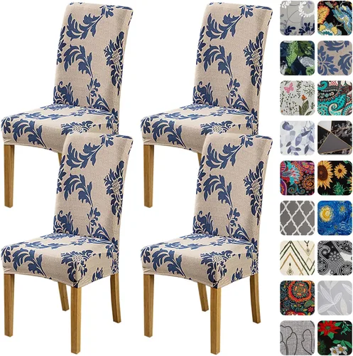 Miniatura 86 de HZDHCLH Juego de 6 fundas grises para sillas Parsons de elastano para comedor, fundas elásticas de elastano para sillas Parsons, fundas de asiento