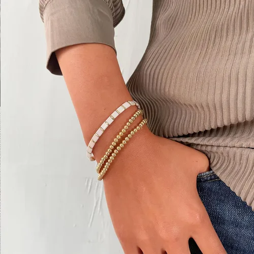 Miniatura 5 de 2 pulseras de hematita Badu para mujer, pulseras elásticas, pulsera de promesa para parejas, pulseras multicolor