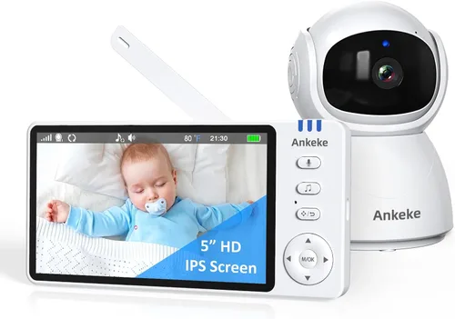 Miniatura 10 de Monitor de bebé con cámara y audio, monitor de bebé sin WiFi con pantalla IPS de 2.8 pulgadas, batería de 120 horas, alcance de 1000 pies