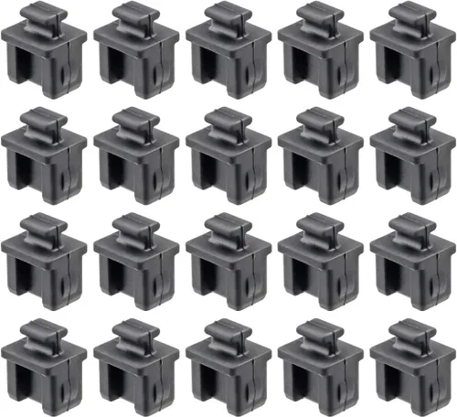 SFP - Juego de 20 protectores de silicona para puerto, antipolvo, 0.55 x 0.47 x 0.67 pulgadas, color negro