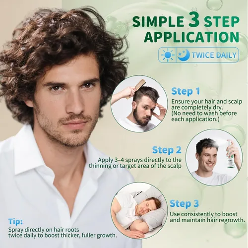 Miniatura 7 de Spray de minoxidil al 5 % para el crecimiento del cabello, paquete de 4 (8.12 onzas), para hombres y mujeres, tratamiento de crecimiento del cabello