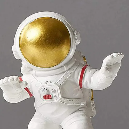 Miniatura 3 de Estatua de astronauta de resina, figura de astronauta, estatuas de astronauta, modelo de escultura para regalos para el hogar, recuerdos, caja