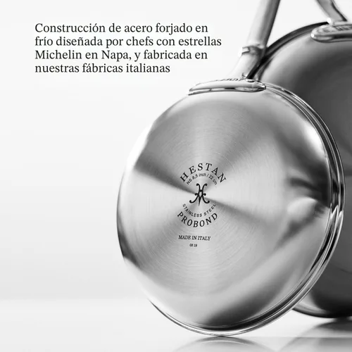 Miniatura 10 de Hestan ProBond Forged TITUM - Sartén Profesional de Acero Inoxidable con Revestimiento, Antiadherente, (31.8 cm), Compatible con Inducción