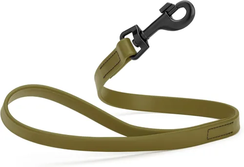 Miniatura 64 de Dogline Biothane - Correa impermeable para perro, correa de nailon tejido con revestimiento fuerte, con herrajes negros, a prueba de olores, fácil
