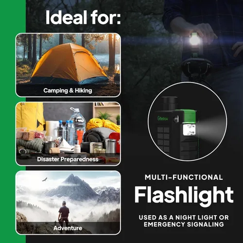 Miniatura 8 de Greeshow Filtro de Agua Eléctrico Portátil para Acampar - Alimentado por Energía Solar, Manivela Manual, Carga USB, Purificador de Agua