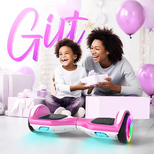 Miniatura 7 de SISIGAD Scooter, 6.5" Flash Wheels & Corlorful LED Lights, All for Girls Boys Kids Ages 6+ L-Rosa Blanco
