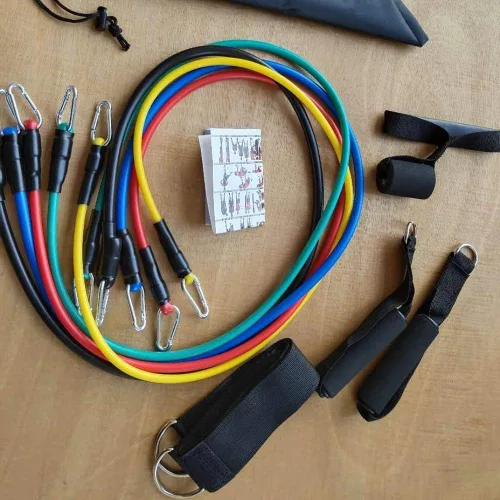 Miniatura 2 de Juego de bandas de resistencia (11 piezas), bandas de ejercicio con anclaje de puerta, asas, bolsa de transporte impermeable, correas de tobillo
