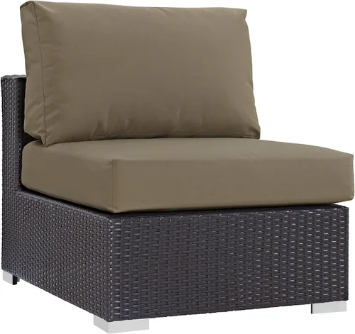 Miniatura 14 de Modway EEI-1911-EXP-ORA Convene - Muebles otomanos cuadrados de tela para patio, muebles de exterior, color naranja espresso Espresso Naranja