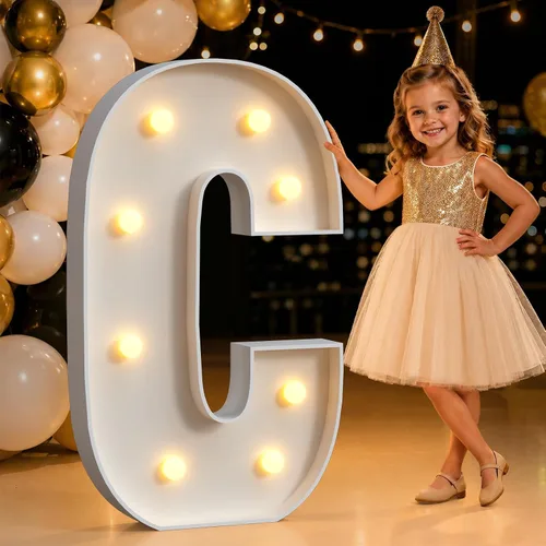 Miniatura 17 de Mixifox Letras de marquesina de 3 pies en Y, letras grandes iluminadas de 3 pies de alto con luces, letra grande para boda, compromiso, graduación