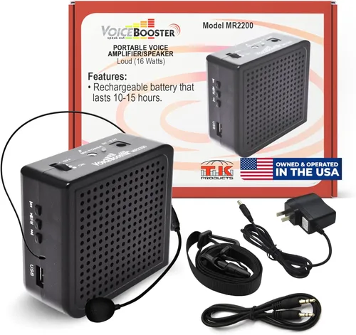 Miniatura 12 de VoiceBooster Amplificador de voz portátil para profesores - Altavoz portátil recargable de 25 W con micrófono para aula, guía turístico, hablar