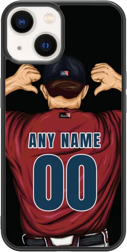 Miniatura 20 de Custome - Funda de teléfono de béisbol, diseño creativo de béisbol deportivo con número de estrella para iPhone 15, 14, 13, 12, 11 Pro Max Plus Mini