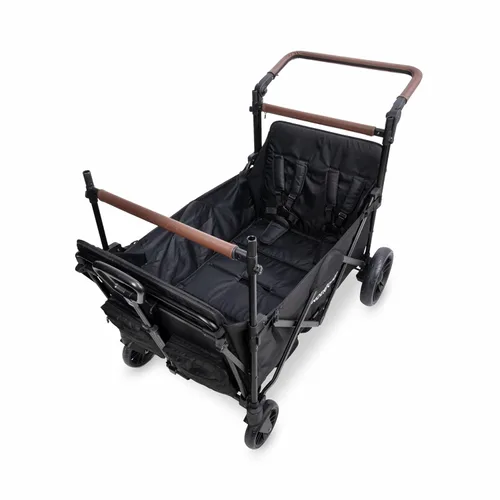 Miniatura 8 de WONDERFOLD X4R Rev Stroller Wagon (4 plazas) – Carro plegable con arnés de cinturón de seguridad de 5 puntos, asientos reclinables y espacios