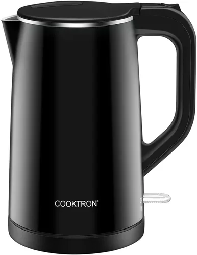 Miniatura 14 de COOKTRON Hervidor Eléctrico de 1.7L Silencioso, Hervidor de Agua Caliente de Doble Pared Libre de BPA, Tetera de Hervido Silencioso y Tacto Fresco