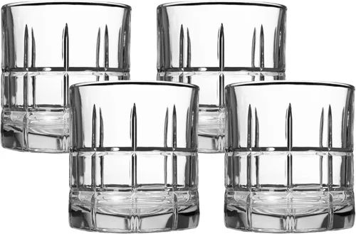 Miniatura 6 de Anchor Hocking Vasos con diseño cruzado (juego de 4, 10 onzas, aptos para lavaplatos)