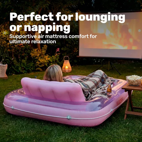 Miniatura 7 de SLOOSH Flotador inflable, camastro para adultos con almohada, 178 x 117 cm, 4 en 1: balsa-tina bronceadora, camastro para tomar el sol, fiestas
