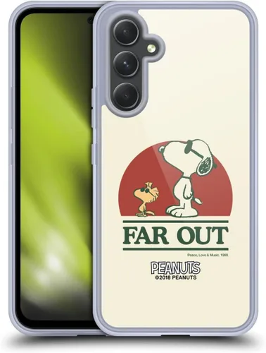 Miniatura 107 de Head Case Designs Funda de gel Woodstock 50th con licencia oficial de Peanuts Snoopy Guitar 1969 [protección de grado militar] compatible