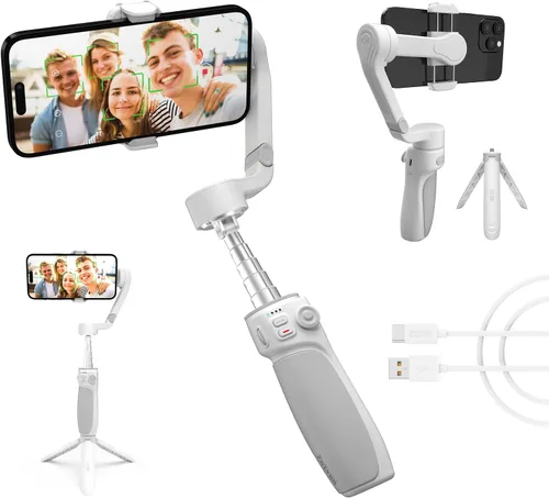 Miniatura 10 de ZHIYUN Smooth Q4 Combo cardán estabilizador, cardán de teléfono inteligente de 3 ejes, barra de extensión incorporada, plegable y portátil, cardán