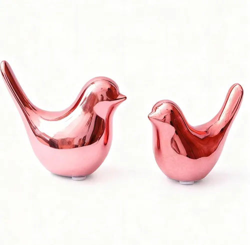 Miniatura 12 de Estatuas de pájaros de plata Notakia, decoración del hogar, estilo moderno, adornos decorativos para decoración de mesa plateada, sala de estar, 2