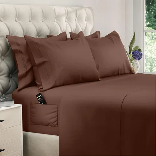 Miniatura 39 de DREAMCARE Juego de sábanas California King, 6 piezas, sábanas refrescantes para cama, sábanas Cal King de hasta 21 pulgadas de profundidad, 02