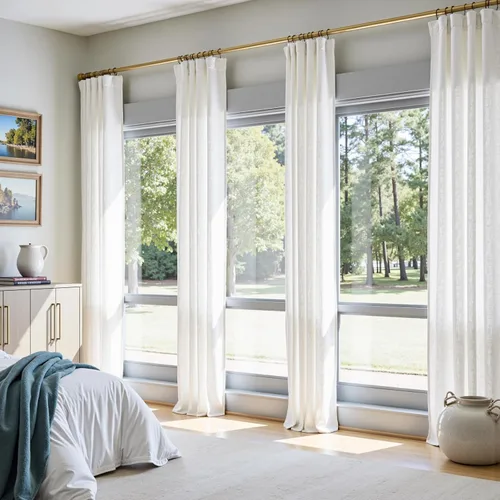 Miniatura 17 de JINCHAN Cortinas de lino de 108 pulgadas de largo, juego de 2 paneles, cortinas de ventana para sala de estar y dormitorio, cortinas