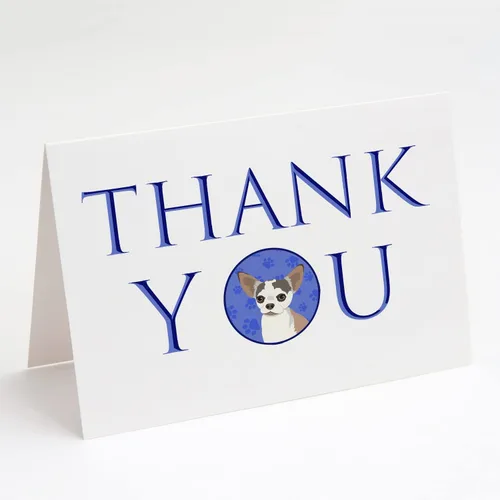 Miniatura 41 de Caroline's Treasures CK8919GCA7P - Tarjetas de felicitación y sobres de agradecimiento tricolor #1, diseño de pastor australiano, color negro, Blanco