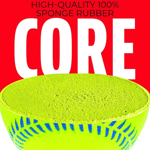 Miniatura 3 de Franklin Sports - Pro Brite - Pelota de Goma de Neón para Teeball - MLB - Tball Juvenil - Béisbol + Sóftbol - Uso Interior y Exterior