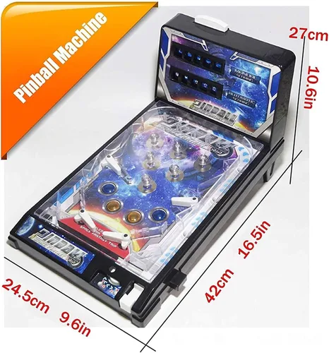 Miniatura 3 de Retro Arcade Game Desktop Pinball Machine Electronic Super Marble Arcade Machine Mini Pinball Juego con marcador de música ligera