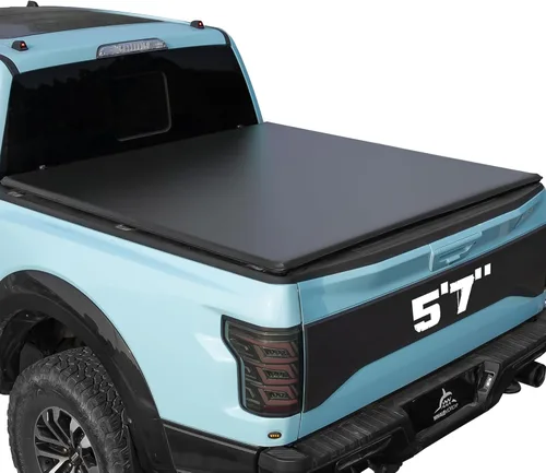 Cubierta de caja de camioneta compatible con Dodge Ram 1500 (2009-2024) Clásica y nueva, caja corta de 5.7 pies sin Rambox, estilo enrollable suave