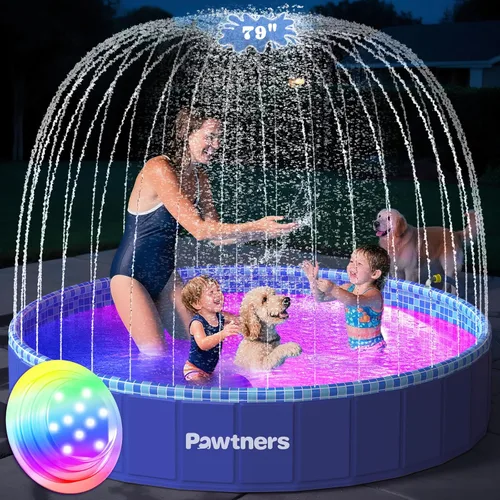 Miniatura 9 de Piscina inflable para niños, almohadilla antideslizante para patio trasero, piscina infantil de PVC grueso para interiores y exteriores, estanque