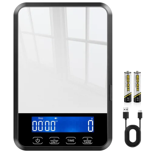 Miniatura 9 de Letron Báscula de alimentos de alta precisión de 33 lb / 0.1 oz para pan de masa madre, 7 unidades integradas, función de sincronización y tara