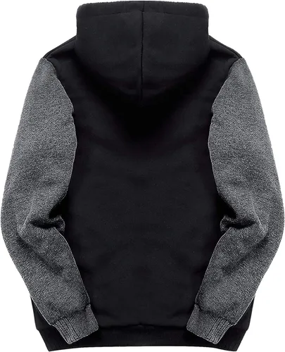 Miniatura 2 de SCODI - Sudaderas con capucha para hombre, sudadera de forro polar pesado, cremallera completa, forro de sherpa grueso