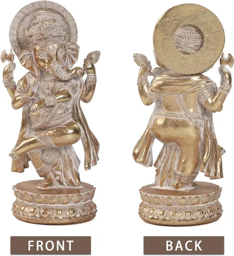 Miniatura 8 de Suoedd Estatuas de Lord Ganesha Elefante hindú Estatua de Dios Estatua de Dios de Ganesh Indio Ganesh Buda, Escultura de resina hecha a mano