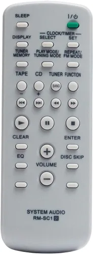 RM-SC1 Control remoto de repuesto aplicable para Sony Mini Hi-Fi Stereo System MHC-GX450 CMT-NE3 MHC-GX250 MHCGX450 CMTNE3 MHCGX250 CMT-GPX5