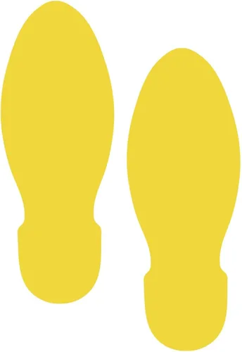 Miniatura 10 de LiteMark Calcomanías de huellas Unifoot de 9 pulgadas, color rojo brillante, seguras para suelos y paredes, 6 pares, diseño de pies rectos