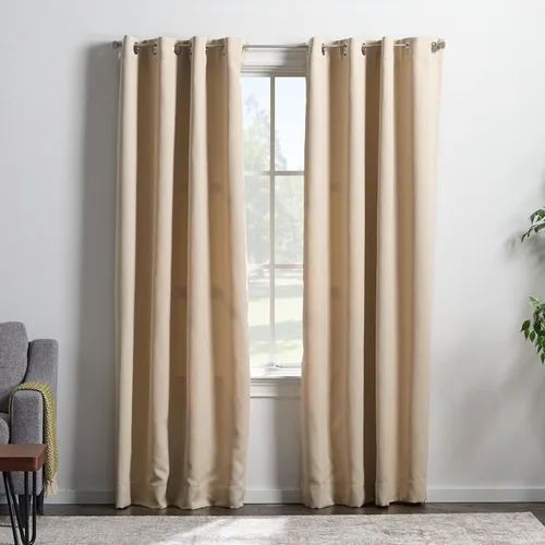 Miniatura 30 de Linenspa Juego de 2 paneles de cortinas opacas 85% - Cortinas negras de 84 pulgadas de largo, aislamiento térmico, reducción de ruido, esenciales