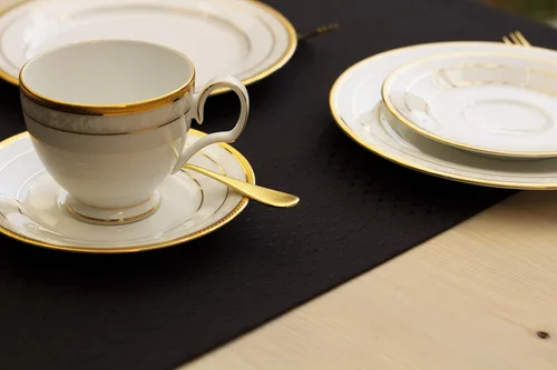 Miniatura 8 de Camino de mesa negro de 36 pulgadas, bufanda impermeable para aparador, camino de mesa de café para exteriores, elegantes caminos de mesa